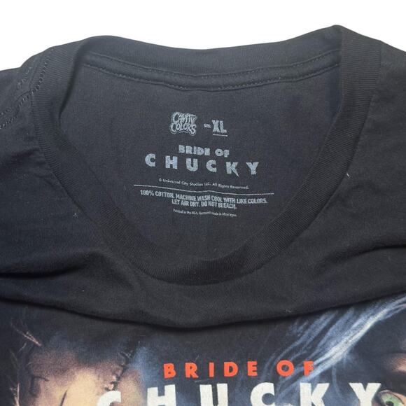 Bride of Chucky Tee – Black XL Cult Slasher Horror Graphic - Picture 3 of 5